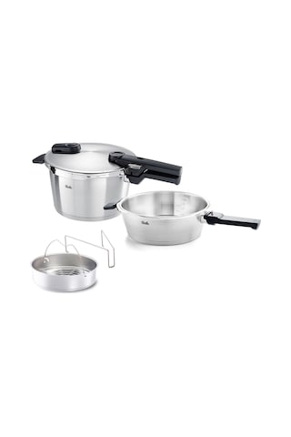 Fissler Vitaquick Premium 4,5+2,5 Litre Düdüklü Tencere + Buharda Pişirme Aparatı Çok Renkli