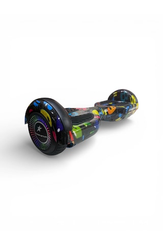 Elektrikli Kaykay Hoverboard Bluetooth Hoparlörlü 6.5 Inch Otomatik Akıllı Denge RS-S5 -Colors Numbers Grafiti