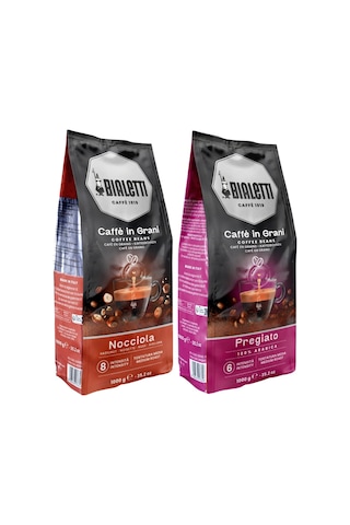 Bialetti Pregiato Ve Fındıklı 2'li Çekirdek Kahve 1kg Çekirdek Kahve