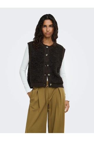 Jdy Jdyeira Life S/l On Button Vest Knt Noos Kadın Yelek 15359800 Kahve