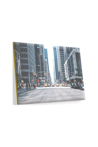Cakasepetim New York Gökdelenler Cadde Araçlar Ve İnsanlar Ahşap Mdf Tablo