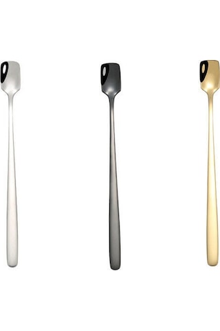 Gümüş İ Cafilas Cspoon Paslanmaz Çelik Uzun Kahve Çay Kaşığı Tatlı Karıştırma Kaşığı Kupa Kahve Çatal Bıçak Takımı Sofra Avrupa Tarzı