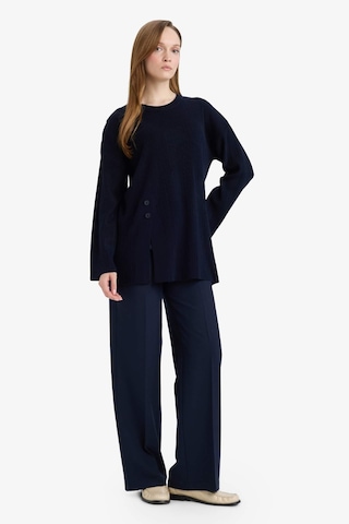 Defacto Loose Fit Bisiklet Yaka Triko Kazak Tunik G7241ax25cwnv207 Lacivert-nv207