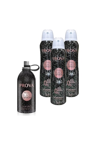 Prova Black Option Kadın Parfüm EDP 120 ML + Deodorant 3 x 150 ML