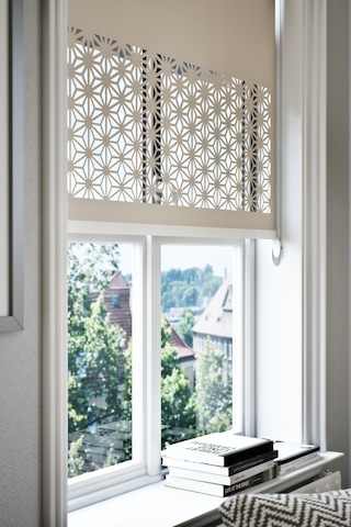 Perdea Lazer Kesim Mat Stor Perde, Lazer Kesimli Klasik Serisi, C-181003 Açık Kahverengi