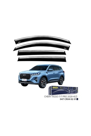 Chery Tiggo Uyumlu 7 Pro -2020 Kromlu Cam Rüzgarlığı 4lü Parça