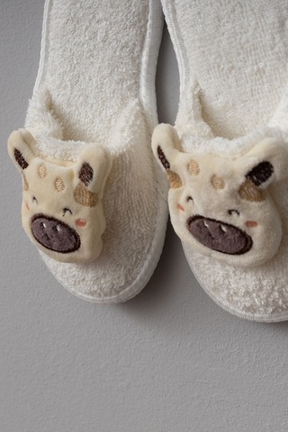 Sevimli Köpekçik Bebek Bornoz Seti 4 Parça Krem