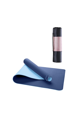Gymo Ekolojik 6Mm Tpe Yoga Matı Pilates Minderi Mavi