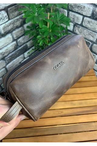 Guard Antik Kahverengi Unisex Hakiki Deri El Çantası // Grd260701wt472 Çok Renkli