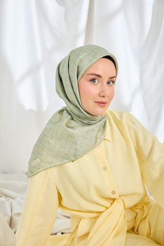 Silk Home Twill İpek Eşarp Mini Bouquet Mint Yeşil