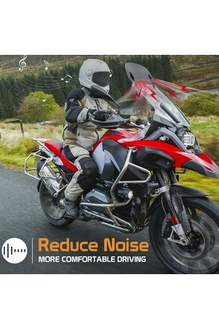 Youtek Evrensel Ayarlanabilir Motosiklet Rüzgarlık Uzatma Parçası - Pc Lensli, Gürültü Azaltıcı, Kolay Montaj, 28.5x11cm