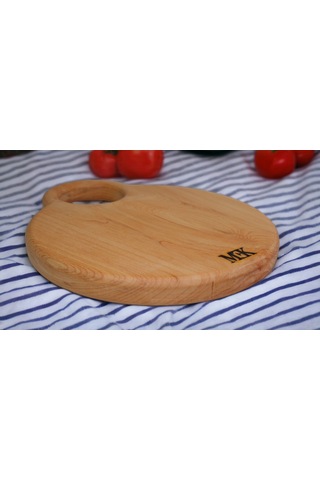 Kesme Tahtası & Sunumluk Yuvarlak Kulplu 30 25 Cm