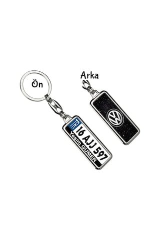 Kişiye Özel Plaka Metal Anahtarlık Wolksvagen Space Logo Gümüş