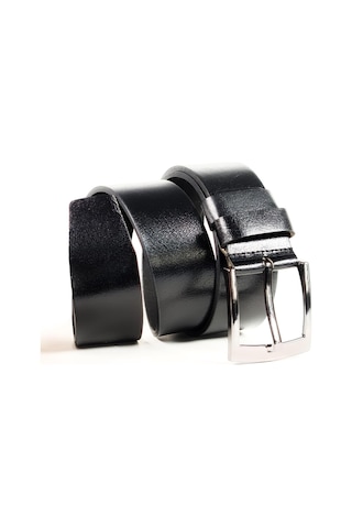 Mergenshoes Siyah Hakiki Deri Erkek Kot Pantolon Kemeri Ka05 001