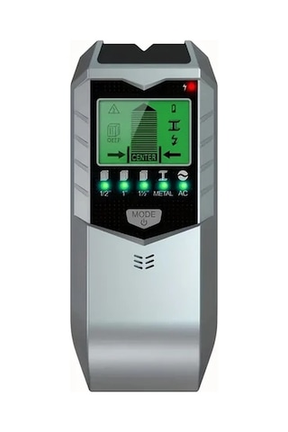 Xuweiwei Cııcıı 1 Adet Duvar Tarayıcısı Gümüşi 5in1 Stud Dedektörü Akıllı Mikro İşlemci Çip Hd Lcd Ekran Metal Ahşap Sensör