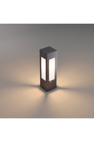 Luxera Alüminyum Pleksili Bahçe Aydınlatma Bollard Antrasit 35 Cm Antrasit