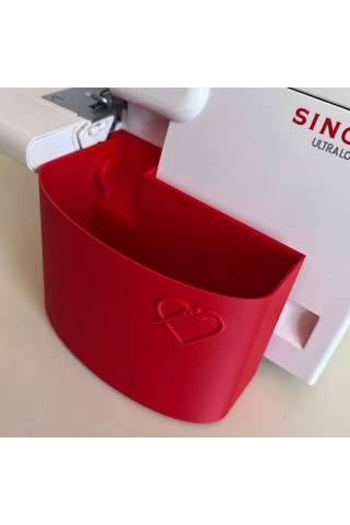 Singer Overlok Makinası Çöp Kutusu Xl Kırmızı