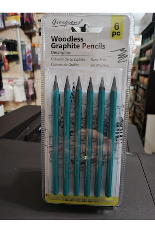 Giorgione Graphite Kalem 6lı Set Dereceli Füzenler,ağaçsız Gövde İdeal Çizim Ve Gölgelendirme İçin