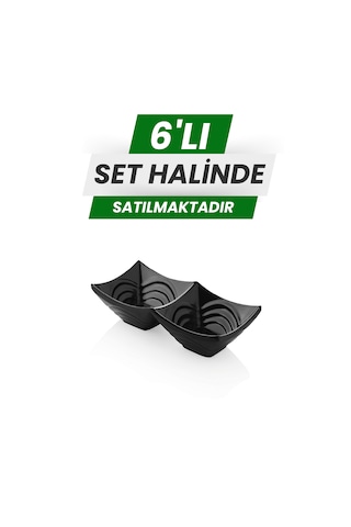 Alezy 523 Göreme Melamin Termostar Ürgüp İkili Sosluk 16x8 Siyah