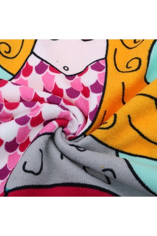 Suntek Çocuklar Sörf Plaj Kapüşonlu Panço Değişen Bornoz