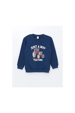 LC Waikiki Lw - Bisiklet Yaka Uzun Kollu Erkek Bebek Sweatshirt Ve Eşofman Alt 2'li Takım İndigo