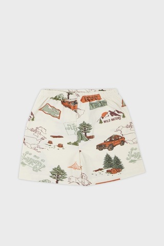 Lela Desenli Streç Pamuklu Bisiklet Yaka Atlet Boxer 2'Li Iç Giyim Erkek Çocuk Takım 6651010 Ekru-Yeşil