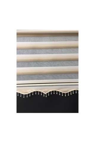 Sütlü Kahve Ve Krem Geçişli Boncuklu Zebra Stor Perde Sütlü Kahve Krem - 97784645 Sütlü Kahve Krem