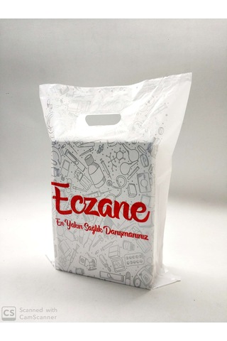 4000 Net Ad 22X33Cm Barkod+Logolu Orta Elgeçme Bio Eczane Poşeti