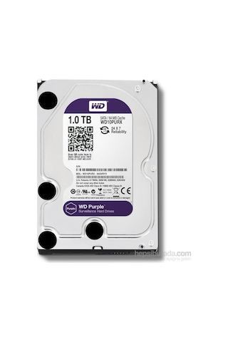 Wd 1tb Purple Intellipower Sata 3.0 64mb 3,5" Güvenlik Diski 7x24 Wd10purx Harddisk