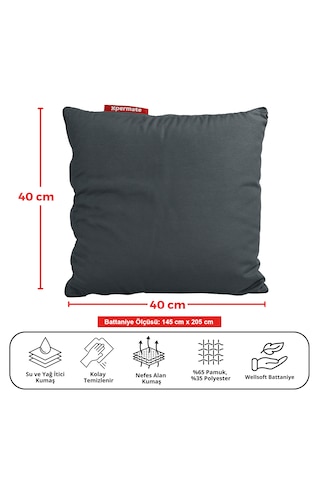 Xpermate Tv Battaniye Yastık Welsoft Battaniye 145x205 Antrasit