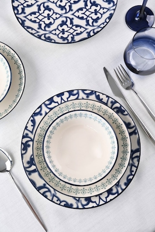 Tabak Evi Porselen Mia Yemek Takımı 4 Kişilik 12 Parça Tvl12ykprs1219 Çok Renkli