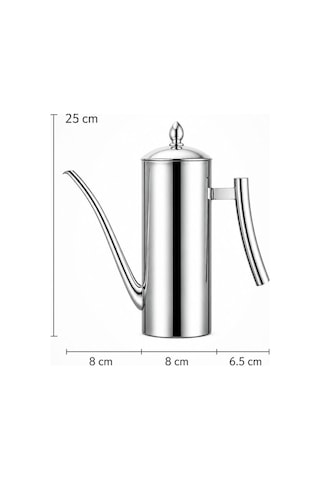304 Çelik 880 Ml Yağdanlık Sosluk Sirkelik Cin902 Gri
