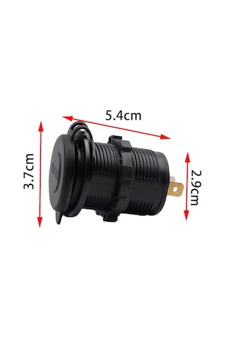 12-24volt Araç/tekne/motosiklet(Quick)Şarj Usb/TypeC Kırmızı Işık