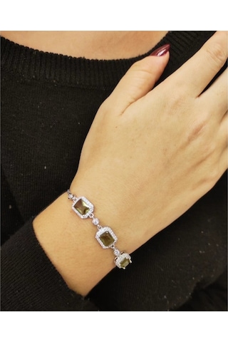 Oriental Kuyumculuk Jewellery Renk Değişiren Zultanit Taşlı Su Yolu Gümüş Bileklik Gümüş