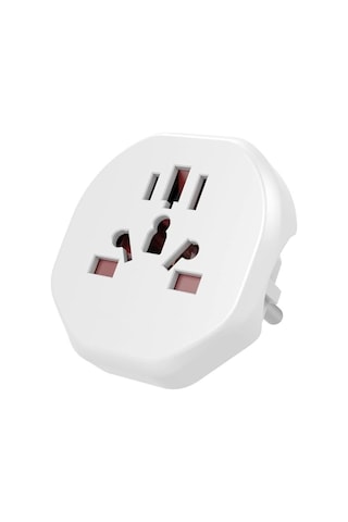 Infomax Evrensel Seyahat Priz Adaptörü 2300w Universal Fiş Dönüştürücü Eu Avrupa Priz Adaptörü Abd İngiltere Avustralya Çin Japonya 10a Beyaz