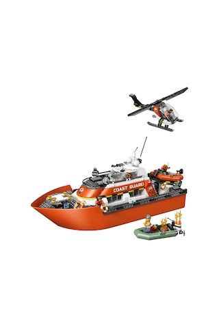 LEGO® City Sahil Güvenlik Kurtarma Botu ve Helikopteri 60504 -7 Yaş ve Üzeri Çocuklar için Yaratıcı Oyuncak Yapım Seti (742 Parça)
