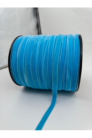 Paşateks- 1 Cm Düz Kadife-5 Metre -de.mavi