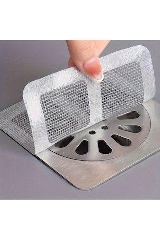 İsgstore 30 Adet Yapışkanlı Tek Kullanımlık Banyo Gider Saç Kıl Tutucu Ve Mutfak Evye Çöp Ayırma Süzgeci