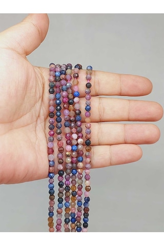 Yasamtohumu Yakut & Safir Taşı Dizi 4 MM 51220 Çok Renkli