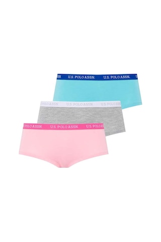 U.S. Polo Assn. U.s Polo Assn. 66115 Kadın 3 Lü Şort Külot-lacivert&fuşya&beyaz Lacivert