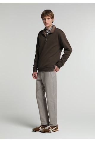 Colin's Colins Regular Fit Dik Yaka Düz Erkek Kahverengi Sweatshirt Cl1082805 Q1.v2 Brw