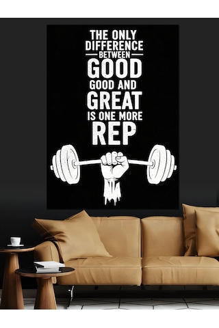 Ahşap Tablo Motivasyonel Fitness Ve Spor Yazısı