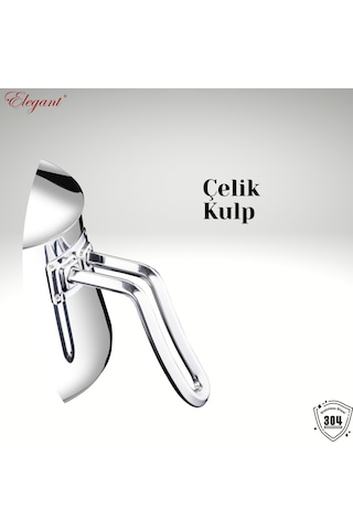 Alya Orta Boy Çelik Kulplu Çaydanlık Takımı Çelik
