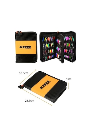 Pazly Pratik & Dayanıklı Siyah Yem Cüzdanı - Fermuarlı, 4 Bölme, Balıkçılık Aksesuarı