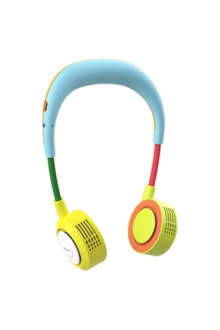 Relaxed Asılı Boyunlu Küçük Fan, Şarj Edilebilir, Sessiz, Taşınabilir, Uzun Pil Ömrüne Sahip Kanatsız Fan-sarı