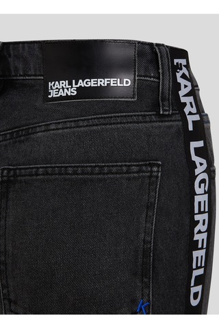 Karl Lagerfeld Jeans Yüksek Bel Düz Paça Siyah Kadın Denim Pantolon 240j1112