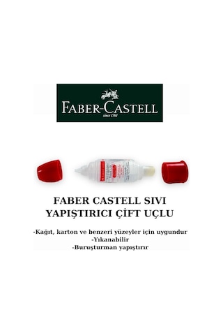Faber Castell Çift Uçlu Double Tip Sıvı Yapıştırıcı - 28 Ml
