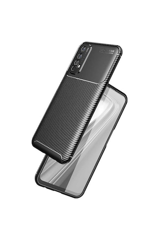 Realme 7 Kılıf Zore Negro Silikon Kapak Kahverengi