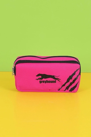 Rlx-141 İki Gözlü Kalemlik Okul Üniversite Çocuk Kalem Kutusu Pembe Beyaz