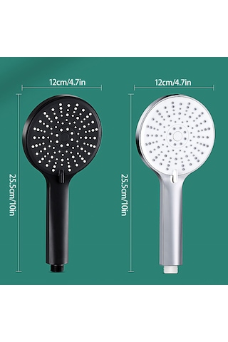 Yifomall Yüksek Basınçlı 5 Modlu Duş Başlığı - Büyük Panel, Su Tasarruflu, Kolaysız Kurulum, Modern Chrome Desenli Duş Şapkası Krom
